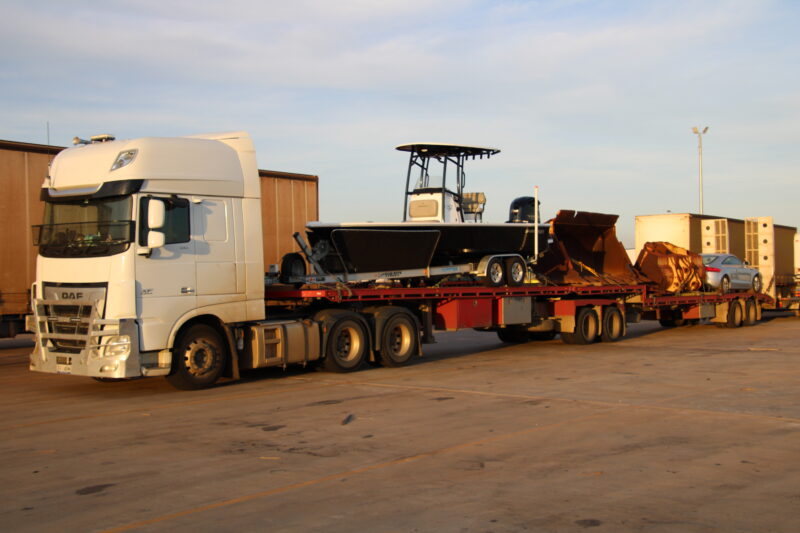 Loading Freight from Darwin going to Melbourne